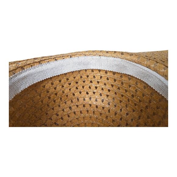 NEW Women's Floppy Hat With Bow in Natural Tan Beige Color (17" diameter) - Picture 5 of 5